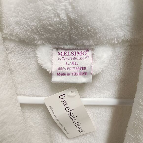 NEW Plush White Robe Unisex Super Soft Luxury Robe Size L/XL - Picture 6 of 9